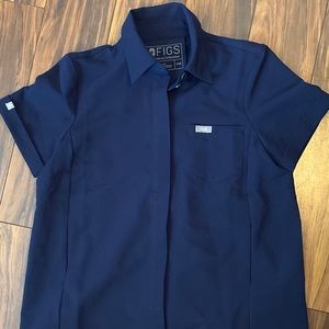 Figs Navy Pilar Scrub Top XXS